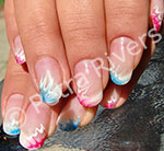 Nailart in Hellblau und Rosa