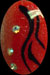 Acrylnägel rot mit schwarzer Nailart