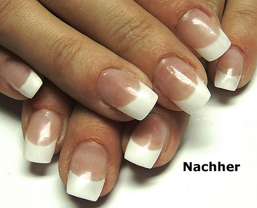 Nachherfoto mit Acryl-Nageldesign von mir Petra Rivers