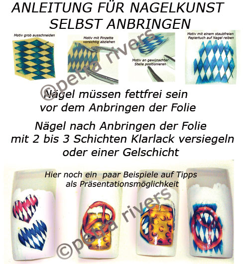 Nailart Tattoos für Oktoberfest München - Anleitung zum selber machen