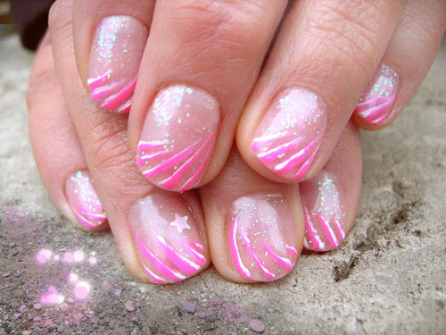 Nageldesign und Nailart im Lollipop-Stil